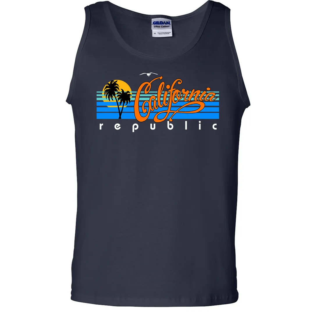 California Republic Palm Trees Asst Colors Tank Top