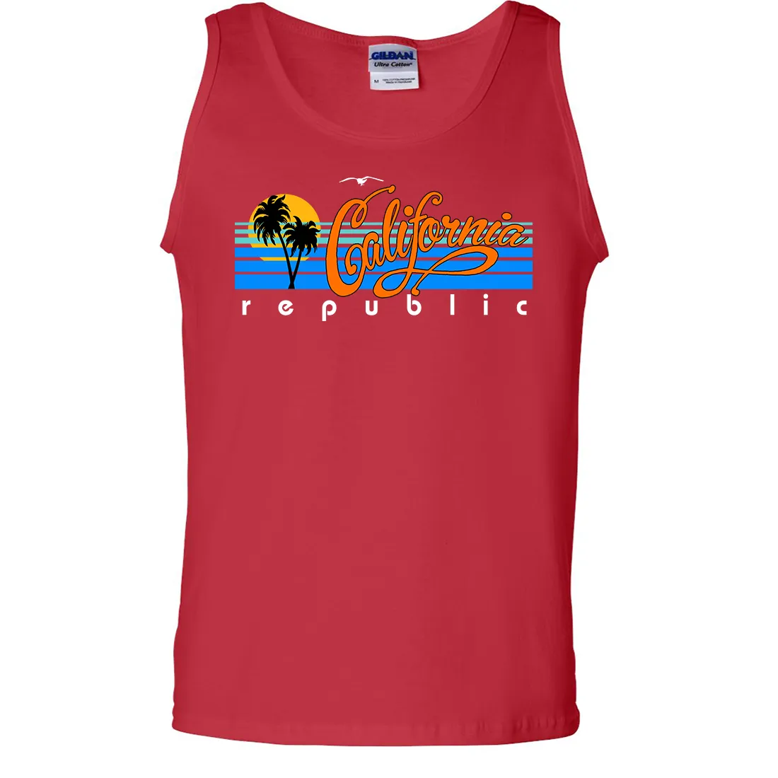 California Republic Palm Trees Asst Colors Tank Top