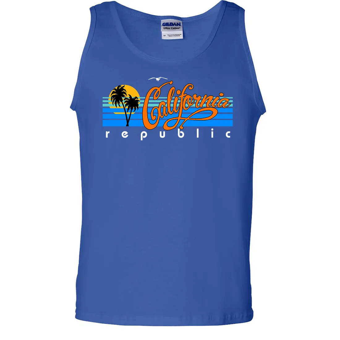 California Republic Palm Trees Asst Colors Tank Top