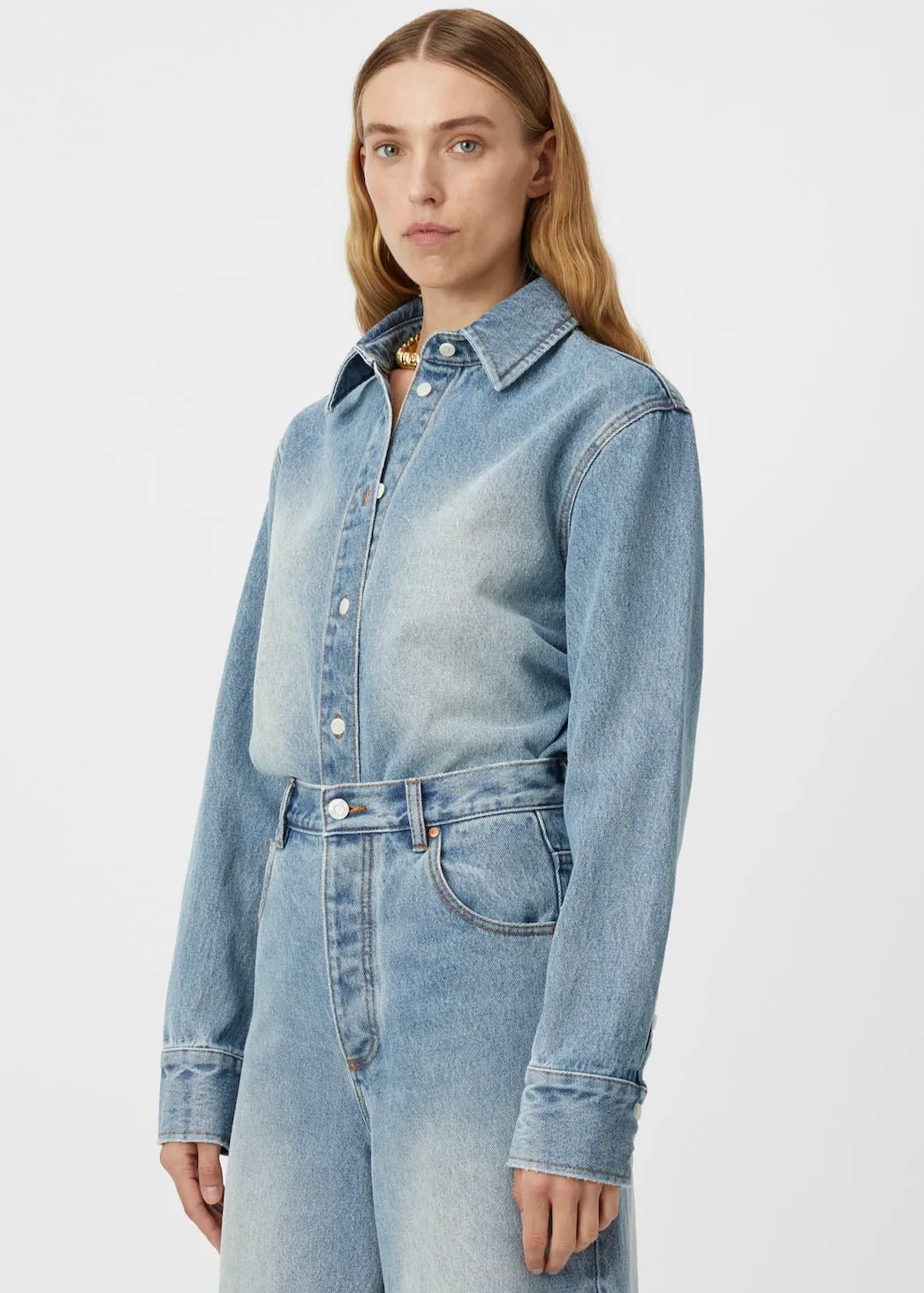 CAMILLA & MARC Bay Denim Shirt - Light Vintage Blue