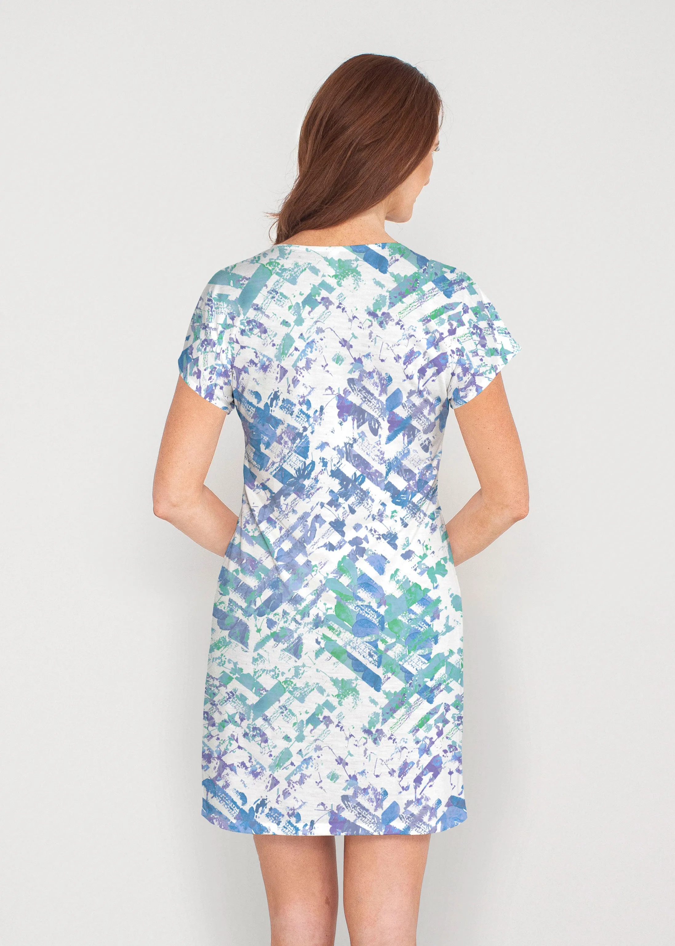 Capizee (16231) ~ French Terry Short Sleeve Crew Dress