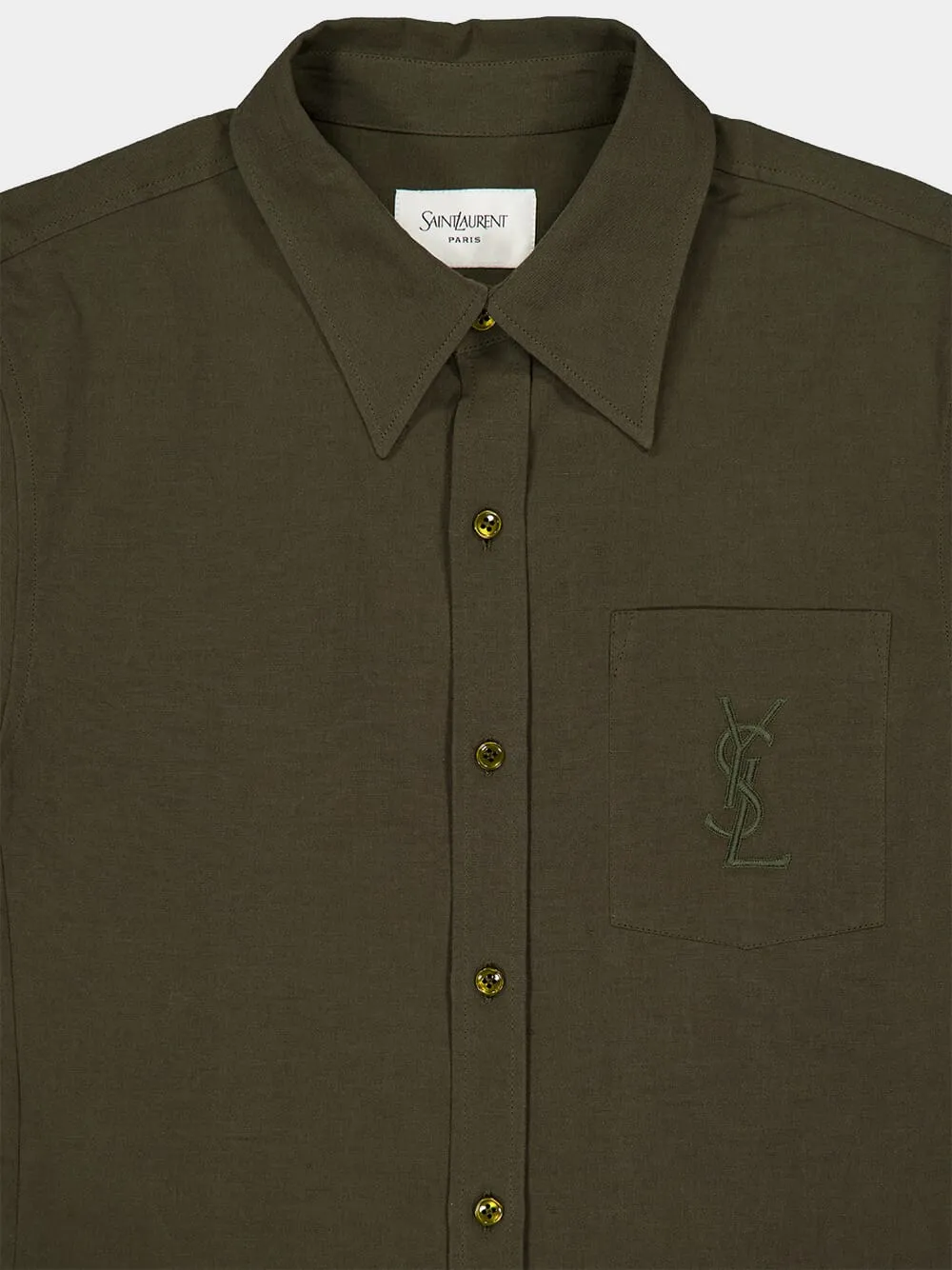 Cassandre Fitted Linen-Cotton Shirt