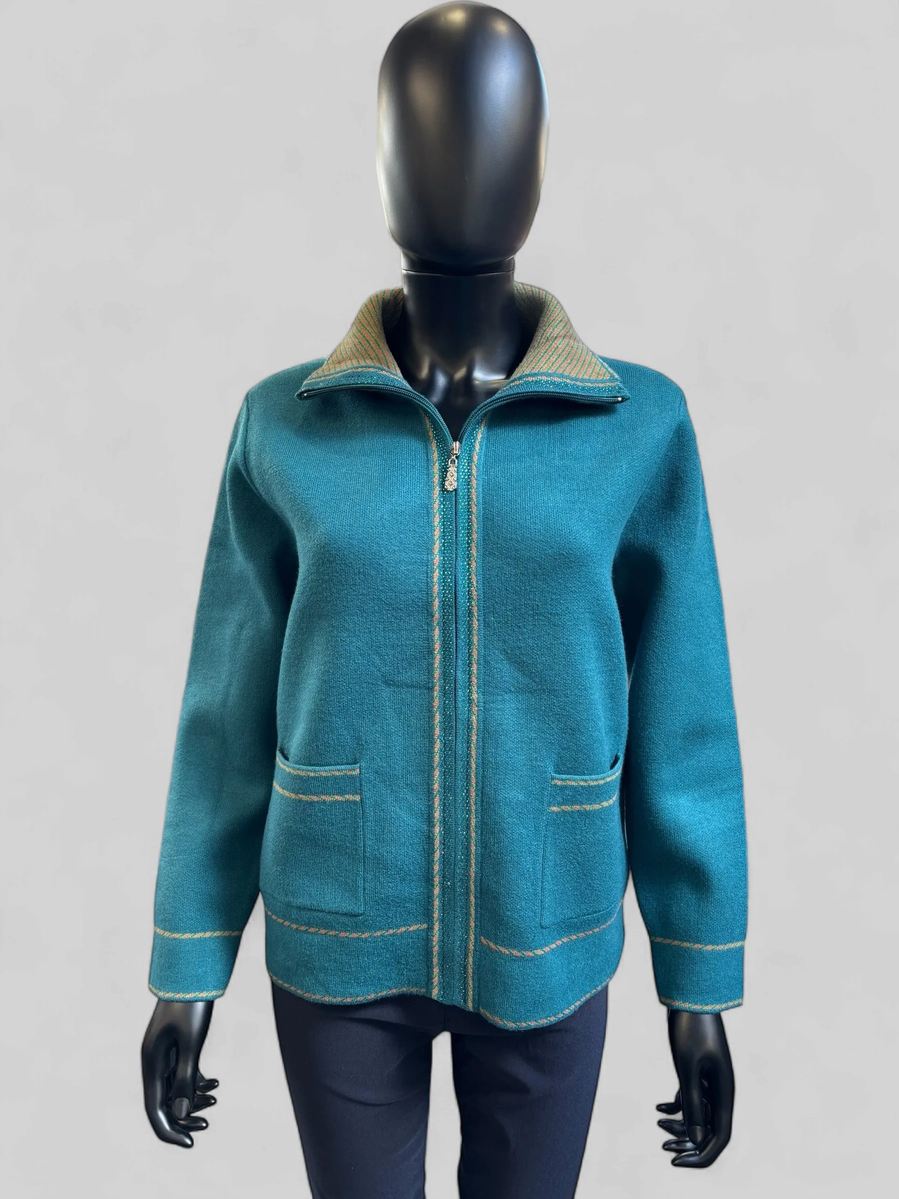 Castle Knitwear Jacket with Collar