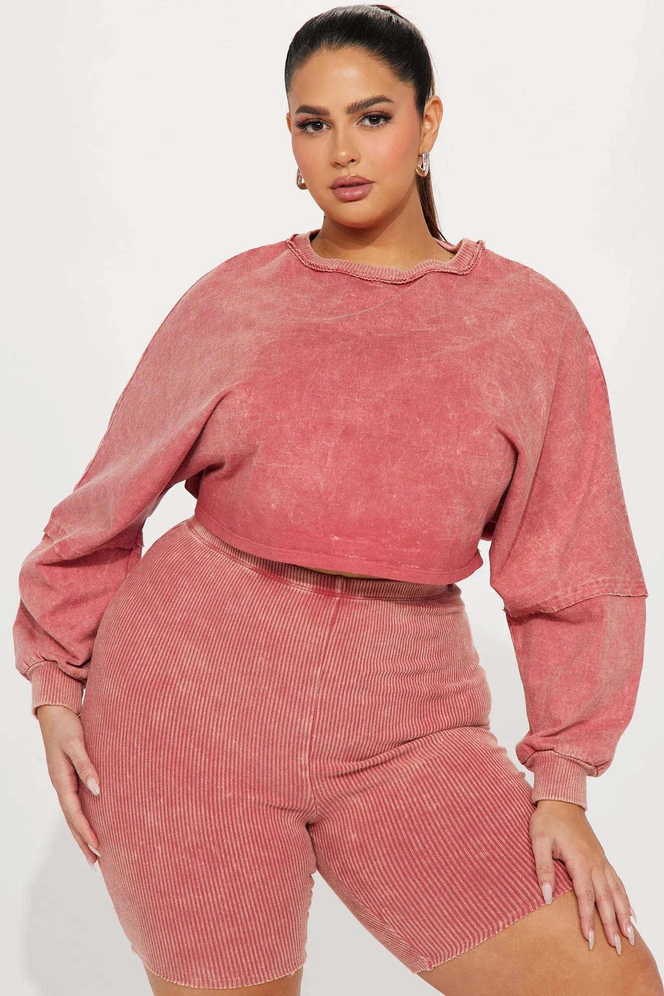 Cecilia Mineral Wash Short Set - Rust