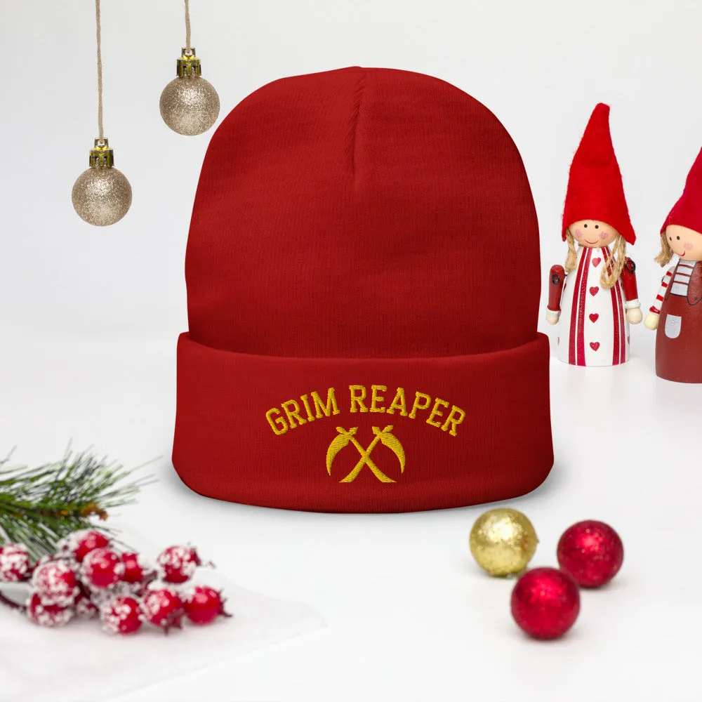 Chiefs Grim Reaper Embroidered Beanie, 13 Seconds Chiefs Embroidered Knit Hat