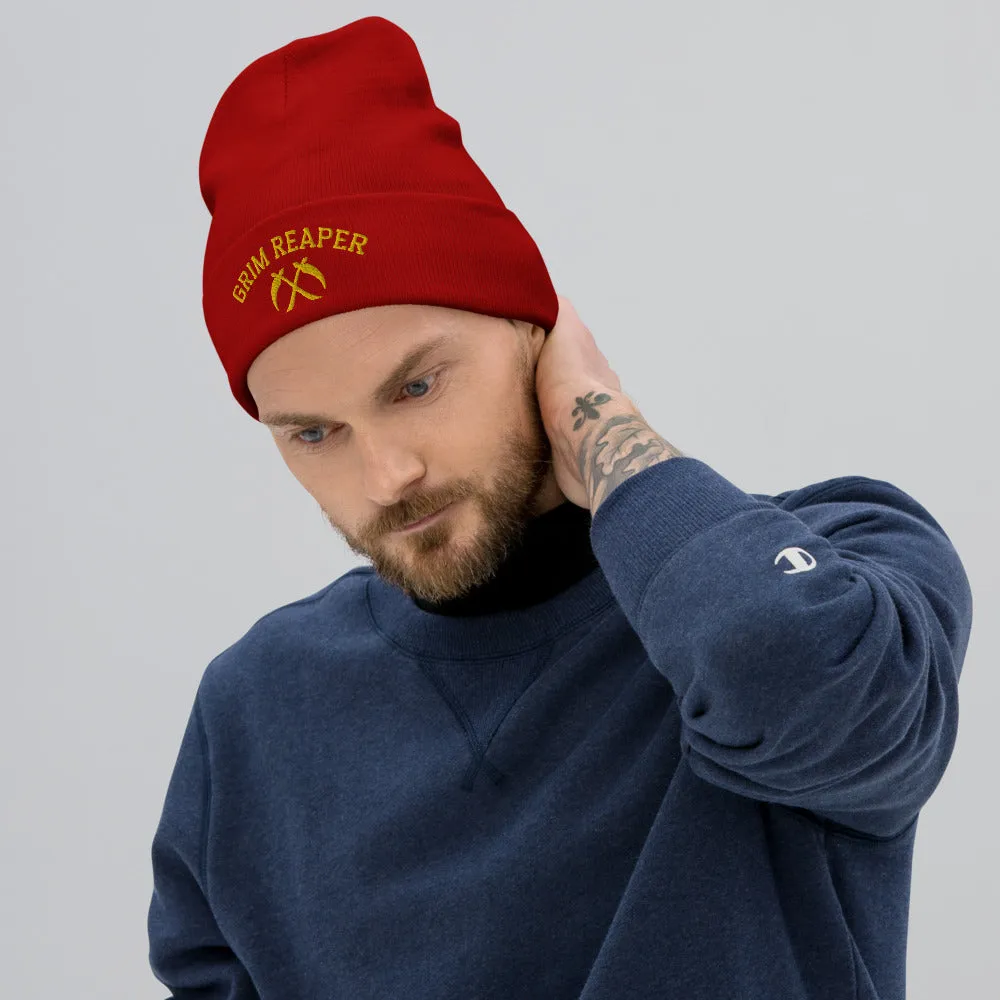 Chiefs Grim Reaper Embroidered Beanie, 13 Seconds Chiefs Embroidered Knit Hat