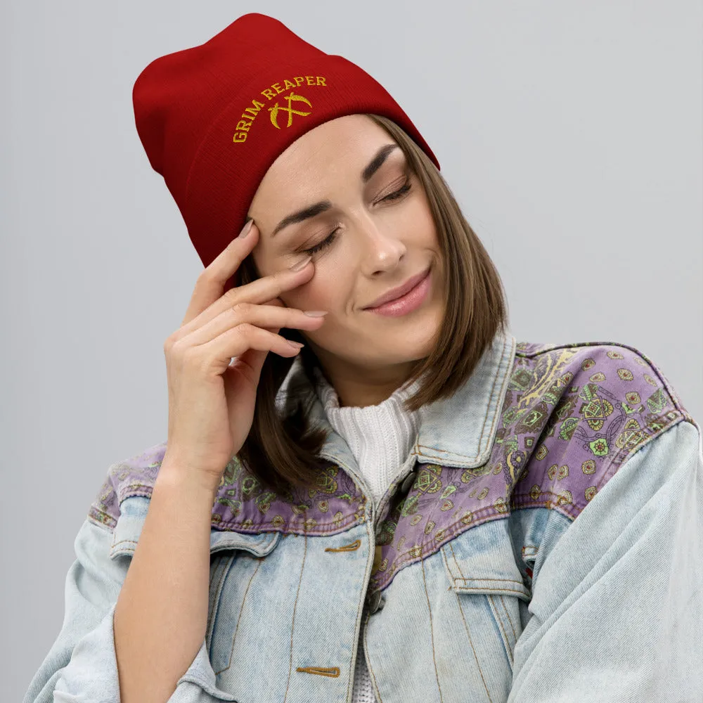 Chiefs Grim Reaper Embroidered Beanie, 13 Seconds Chiefs Embroidered Knit Hat