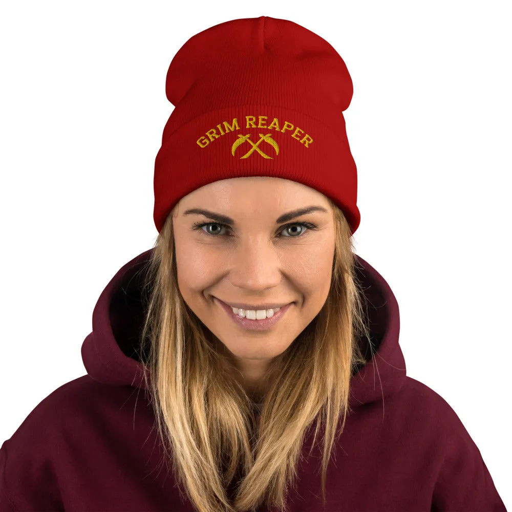 Chiefs Grim Reaper Embroidered Beanie, 13 Seconds Chiefs Embroidered Knit Hat