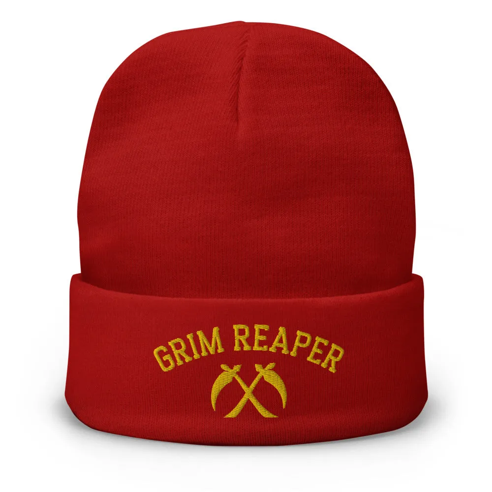 Chiefs Grim Reaper Embroidered Beanie, 13 Seconds Chiefs Embroidered Knit Hat