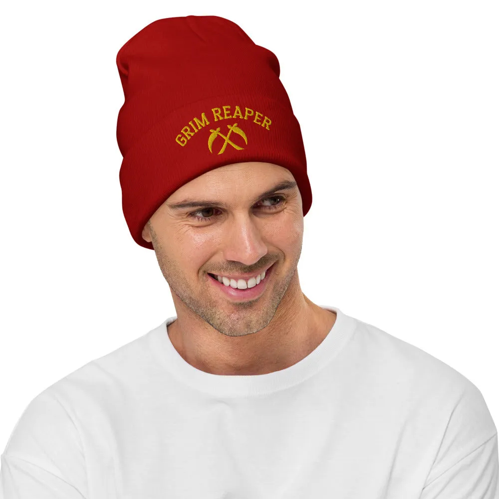 Chiefs Grim Reaper Embroidered Beanie, 13 Seconds Chiefs Embroidered Knit Hat