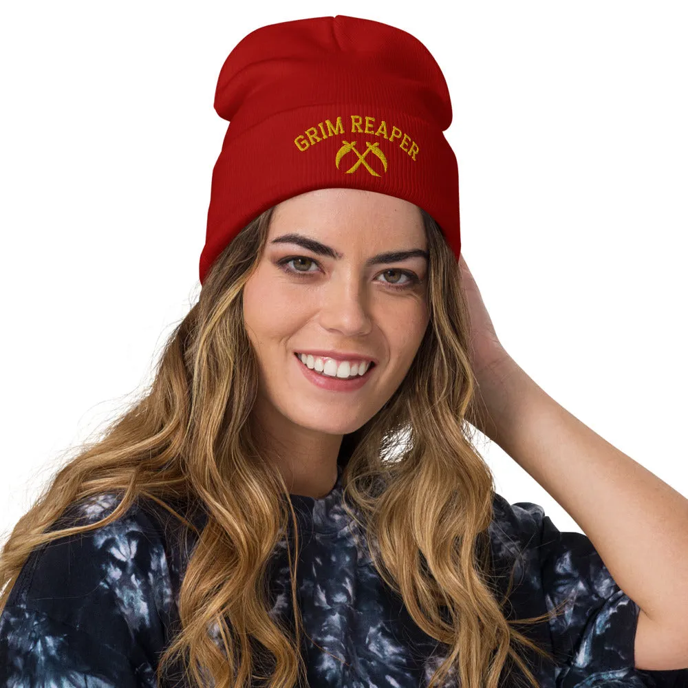 Chiefs Grim Reaper Embroidered Beanie, 13 Seconds Chiefs Embroidered Knit Hat