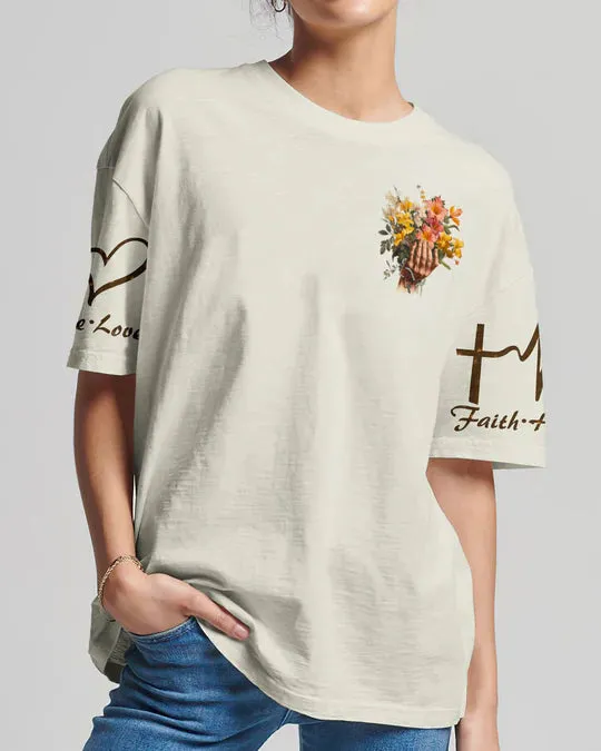 Christianartbag 3D T-Shirt For Women, Take My Hand Women's All Over Print Shirt, Christian Shirt, Faithful Fashion, 3D Printed Shirts for Christian Women