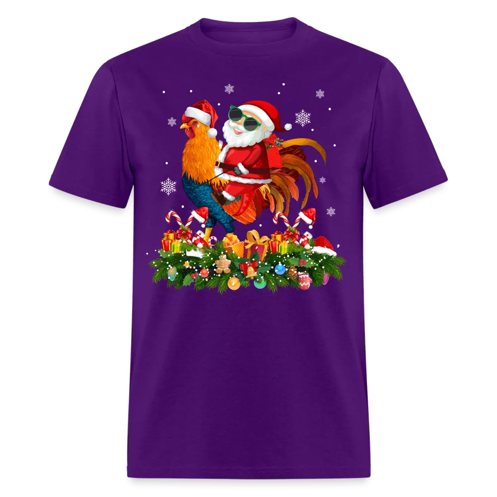 Christmas - Santa Rides - Family Shirts Men, Woman Christmas T Shirts