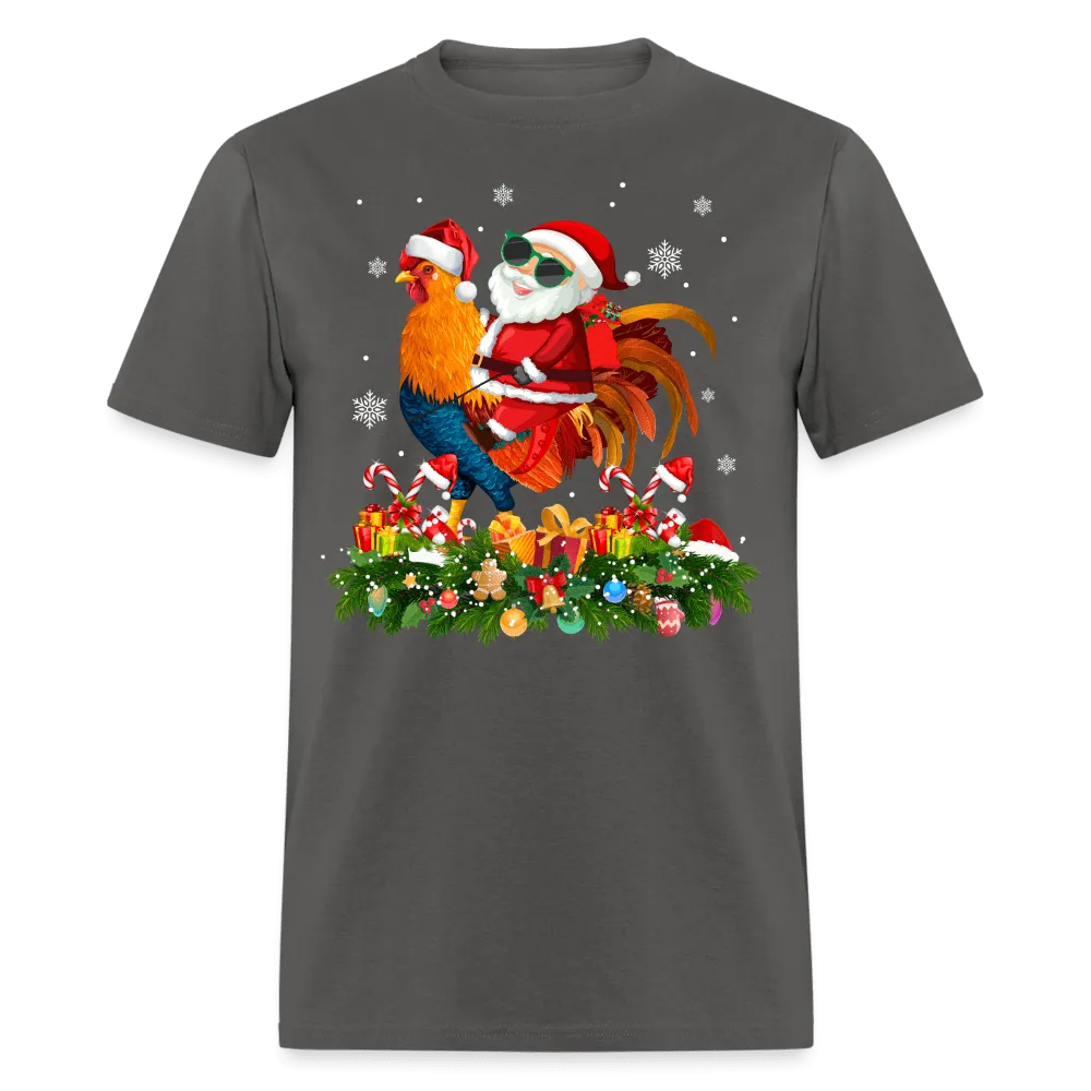 Christmas - Santa Rides - Family Shirts Men, Woman Christmas T Shirts