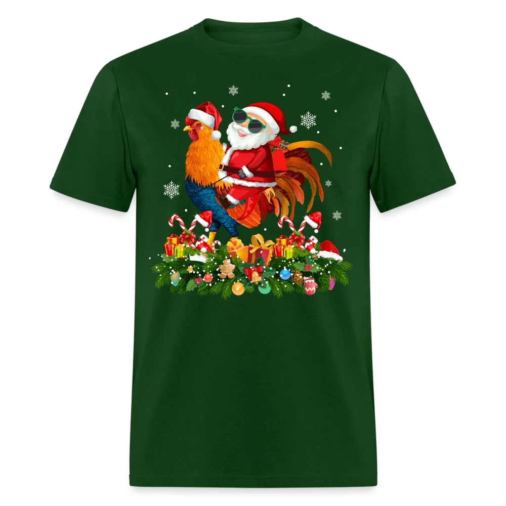 Christmas - Santa Rides - Family Shirts Men, Woman Christmas T Shirts