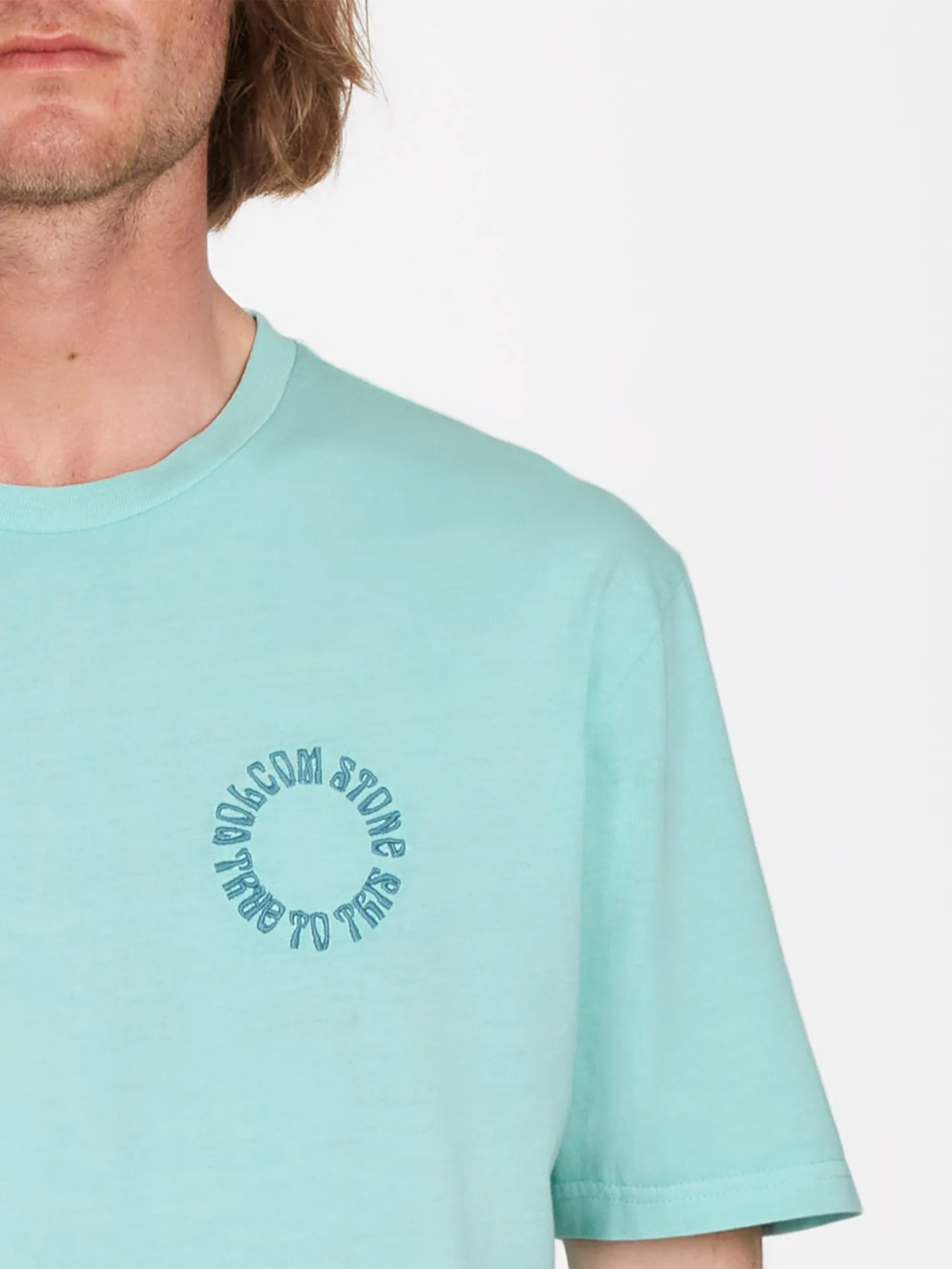 Circle Emb T-Shirt - BOTTLE GREEN