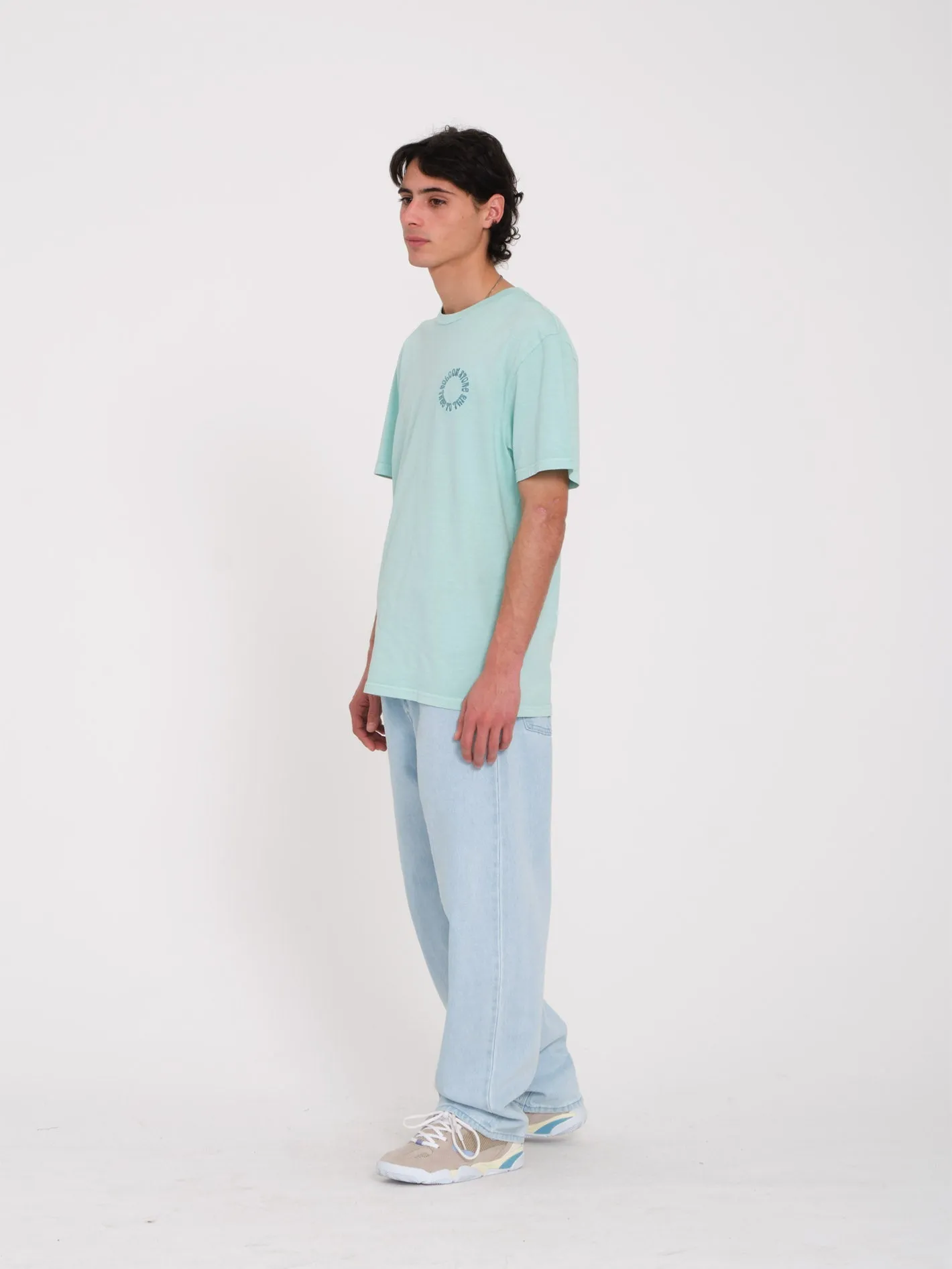 Circle Emb T-Shirt - BOTTLE GREEN