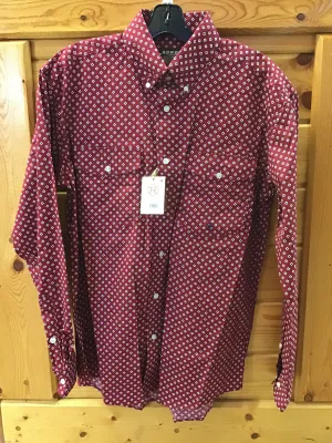CL03-001-0325-4006-S-Red Shirt Roper L/S Diamond in the Rough