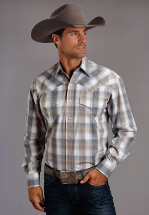 CL11-001-0579-5005 Mens L/S Shirt Stetson Gold Dust Dobby