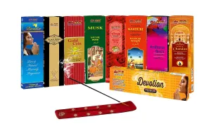 Classic Collection Incense Sticks Combo Pack Of 9 Fragrance And 1 Wooden Stand