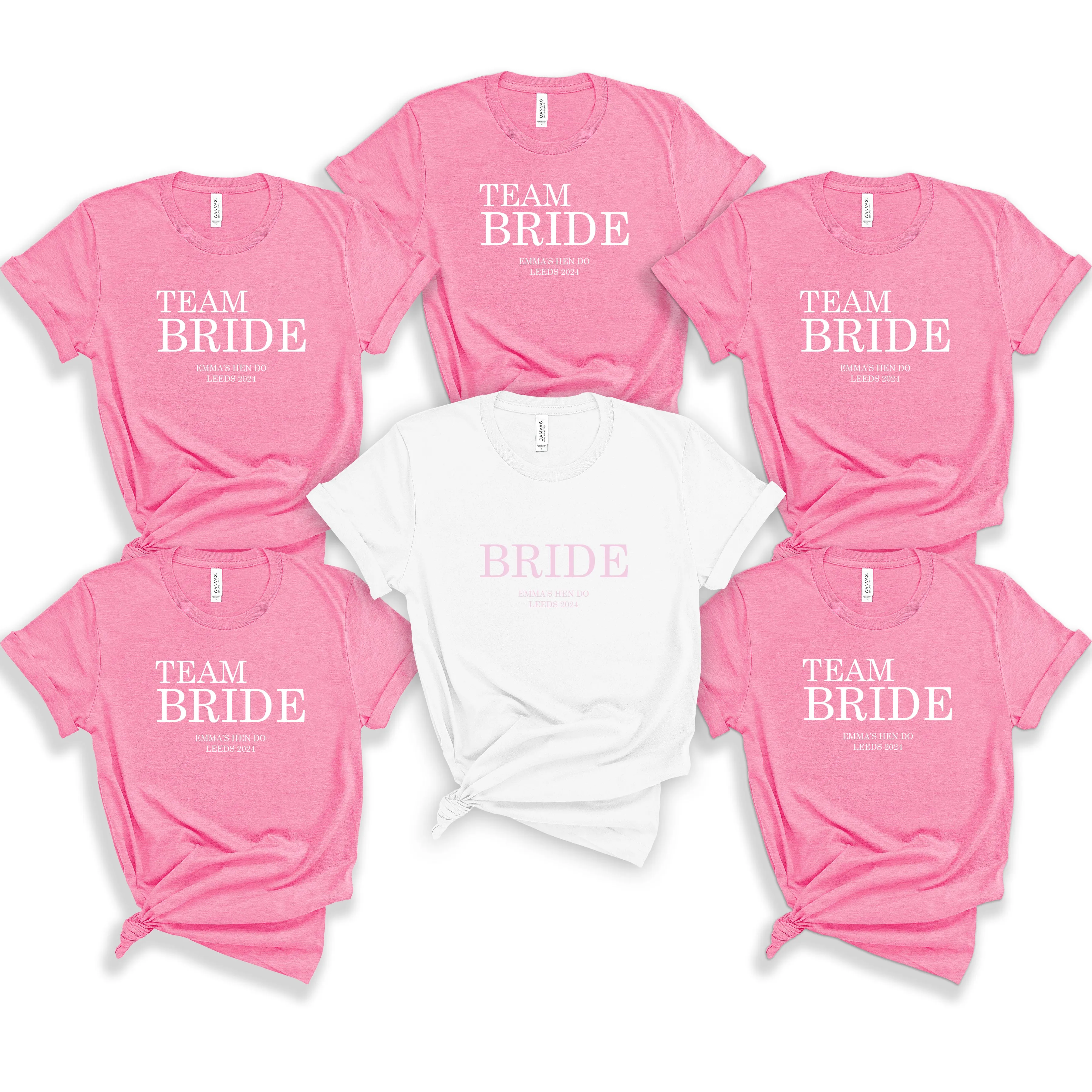 Classy Gold Personalised Team Bride T Shirts