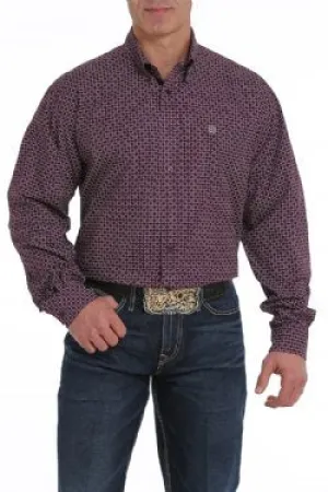 CLMTW1104992 PUR-M Mens L/S Print Purple