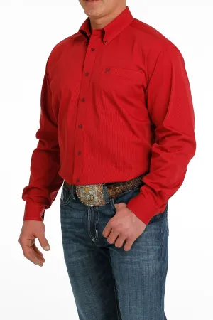 CLMTW1105526- RED Mens Cinch L/S Shirt Striped