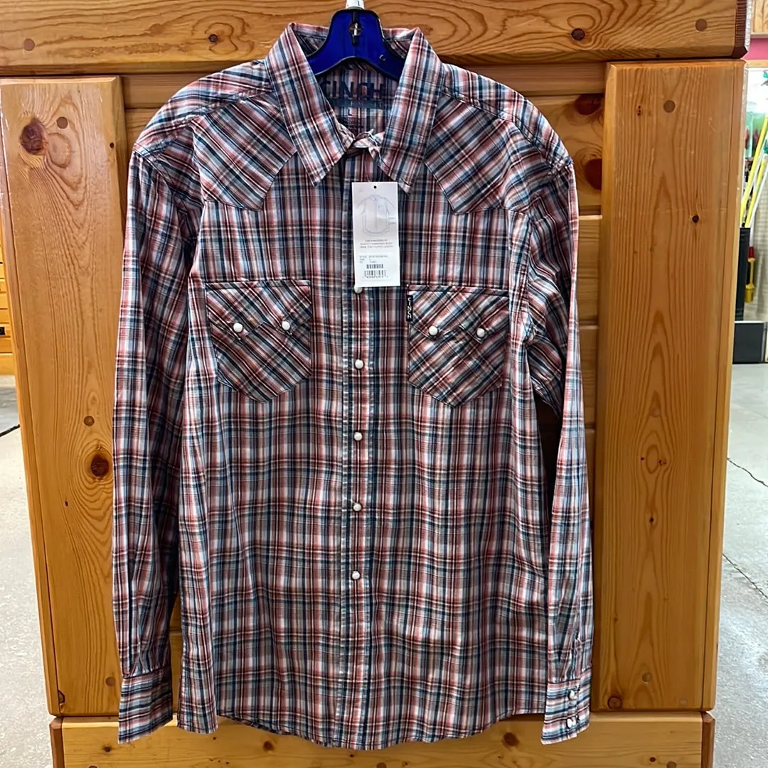 CLMTW1301056 Cinch L/S Shirt Plaid Modern Fit