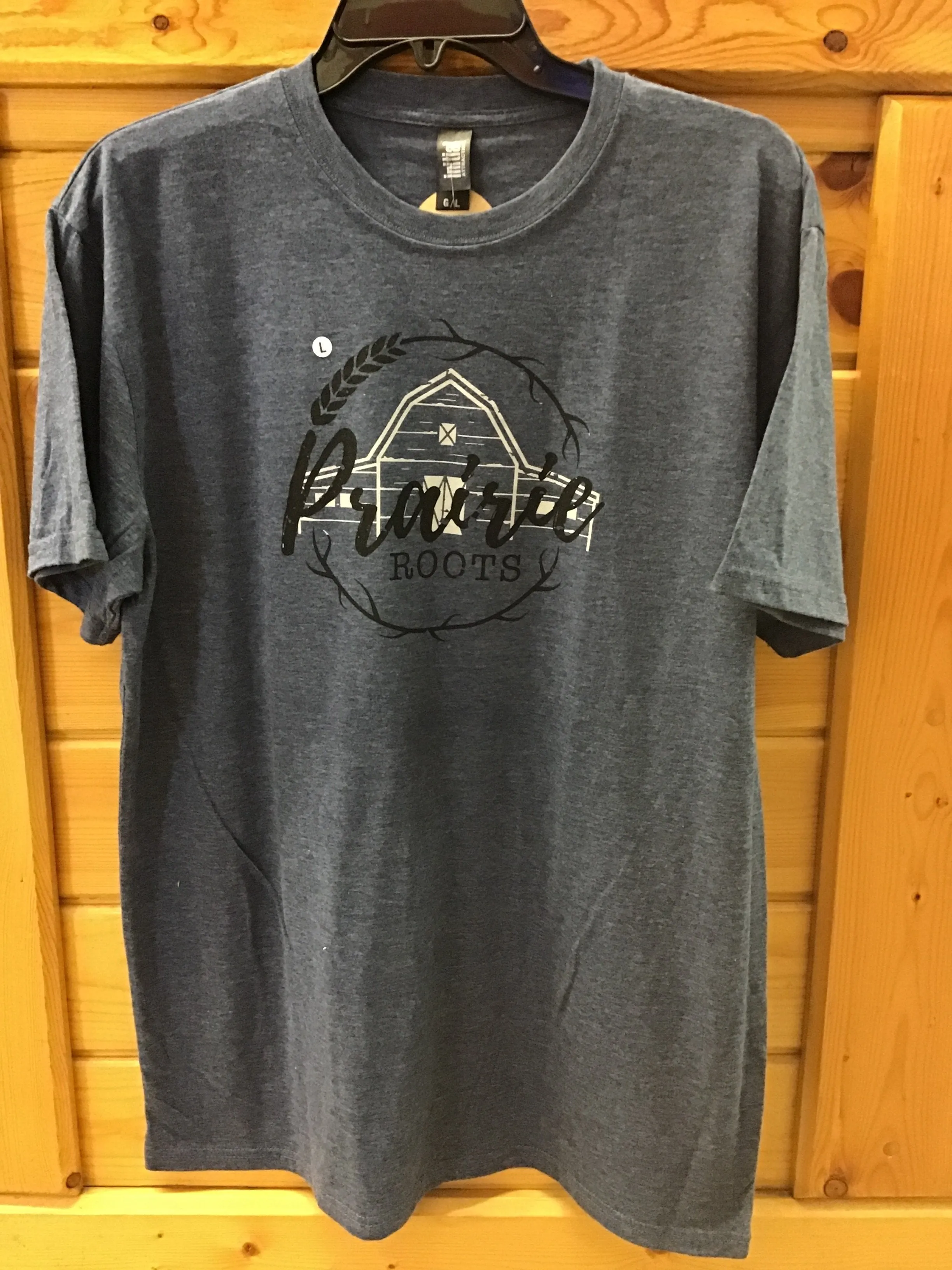 CLPrairieRootsTee-L-HthBlue Mens Prairie Roots Tee