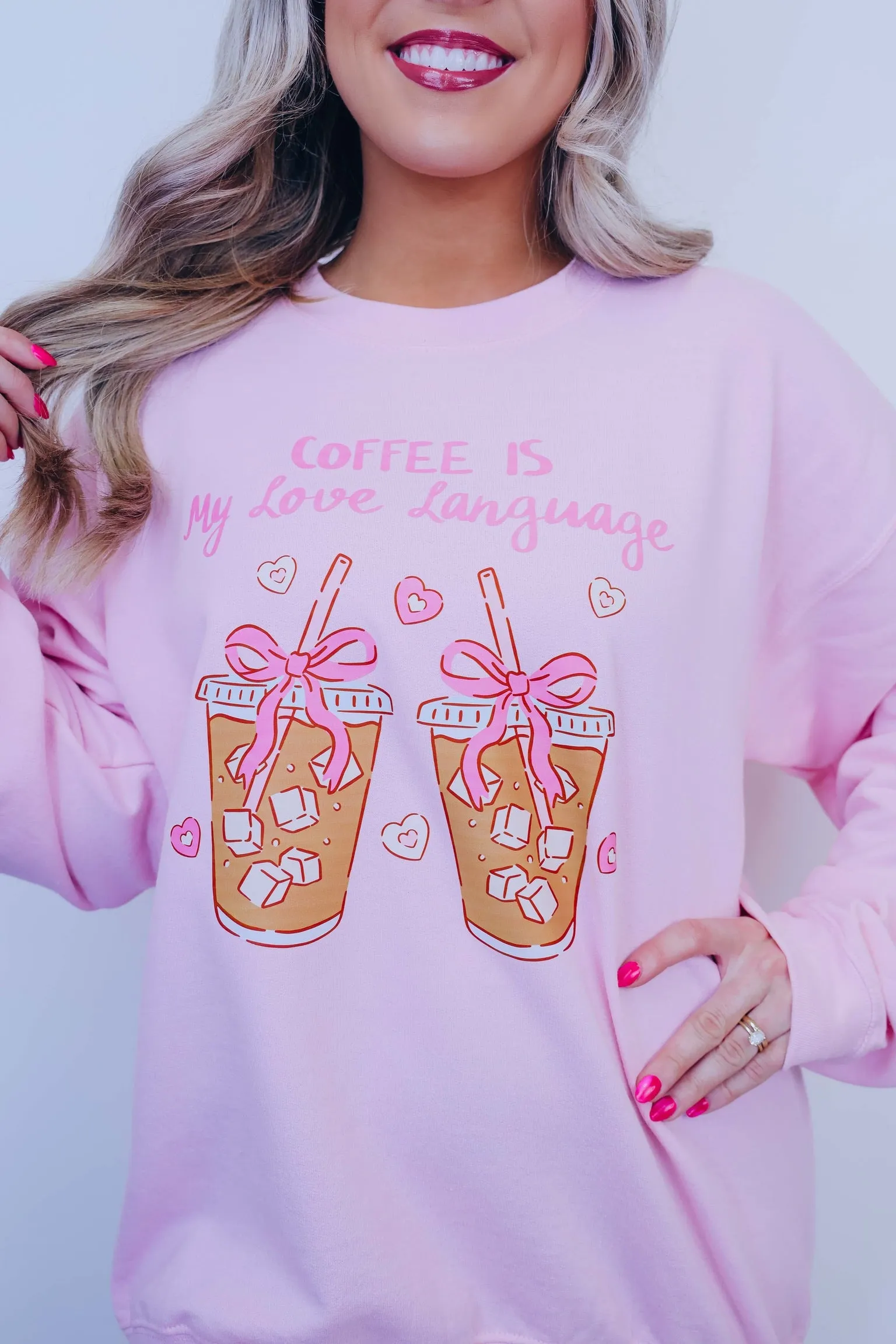 Coffee Is My Love Language Graphic Sweatshirt - 5 Colors
