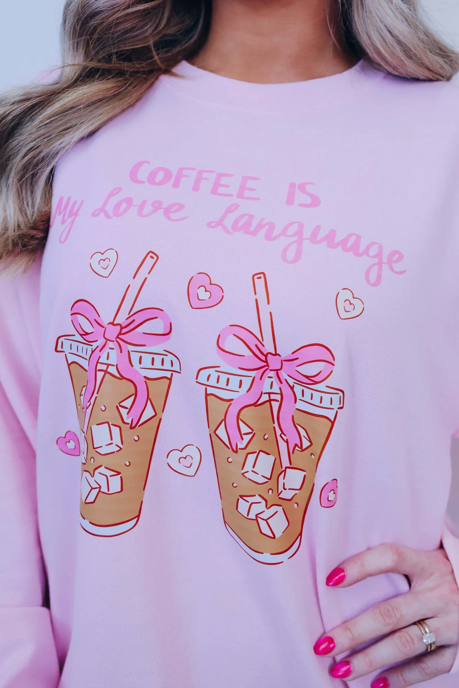 Coffee Is My Love Language Graphic Sweatshirt - 5 Colors