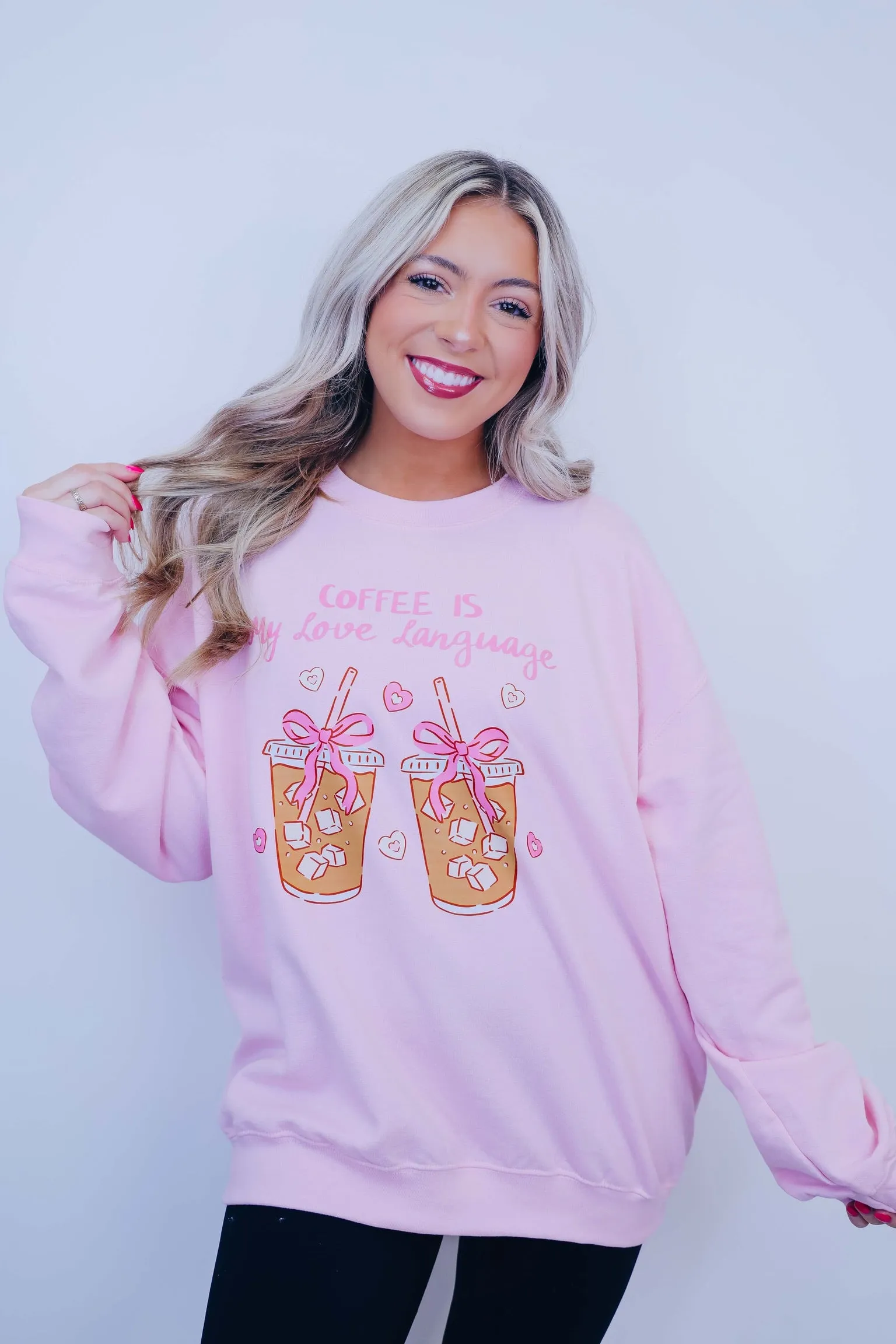 Coffee Is My Love Language Graphic Sweatshirt - 5 Colors
