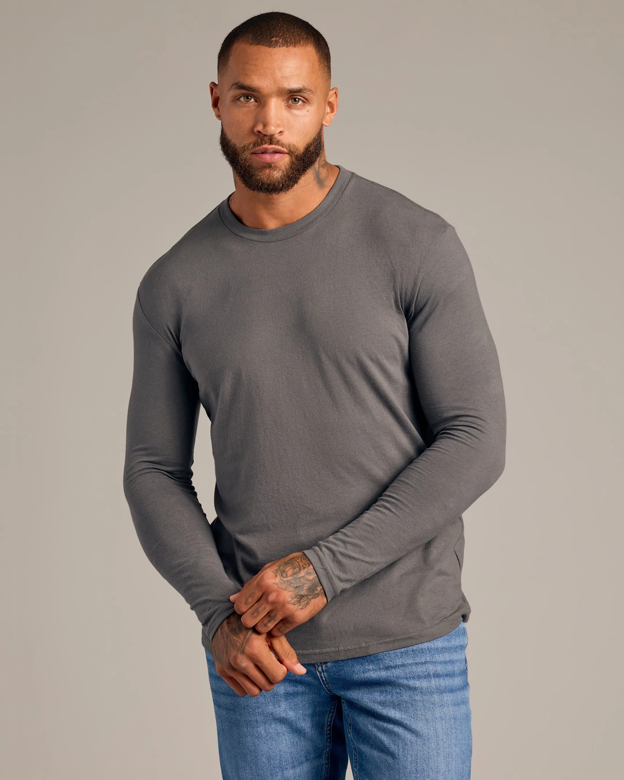 Core Long Sleeve Crew Neck T-Shirt 3-Pack