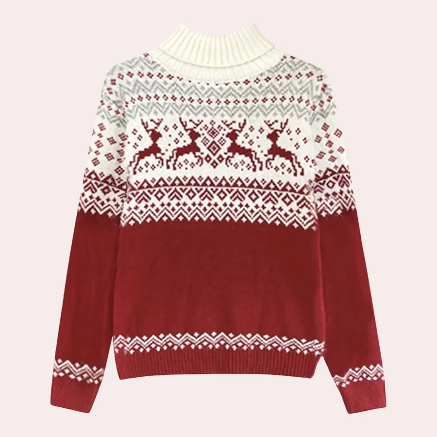 Corrina - elegant christmas jumper with turtleneck for women