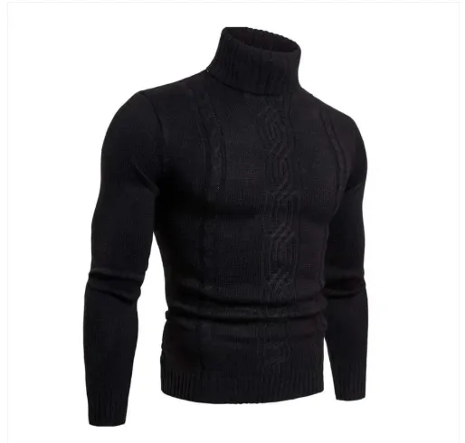 Cotton cable knit turtleneck sweater - Lucian
