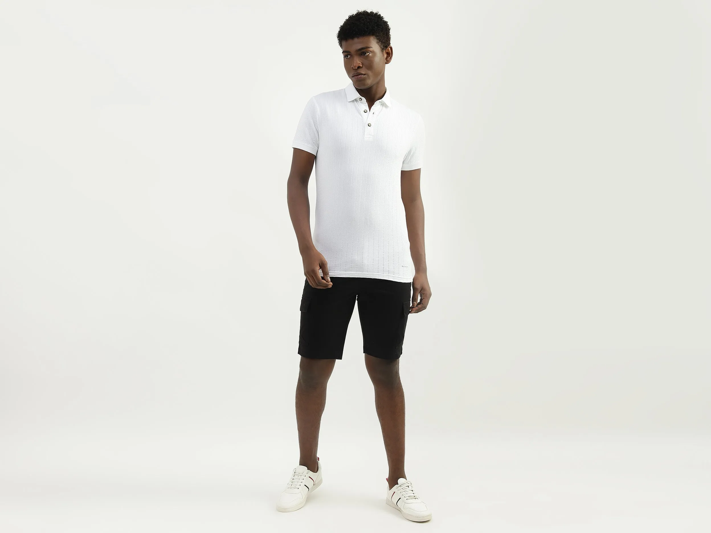 Cotton Solid Polo Collar Mens T-shirts