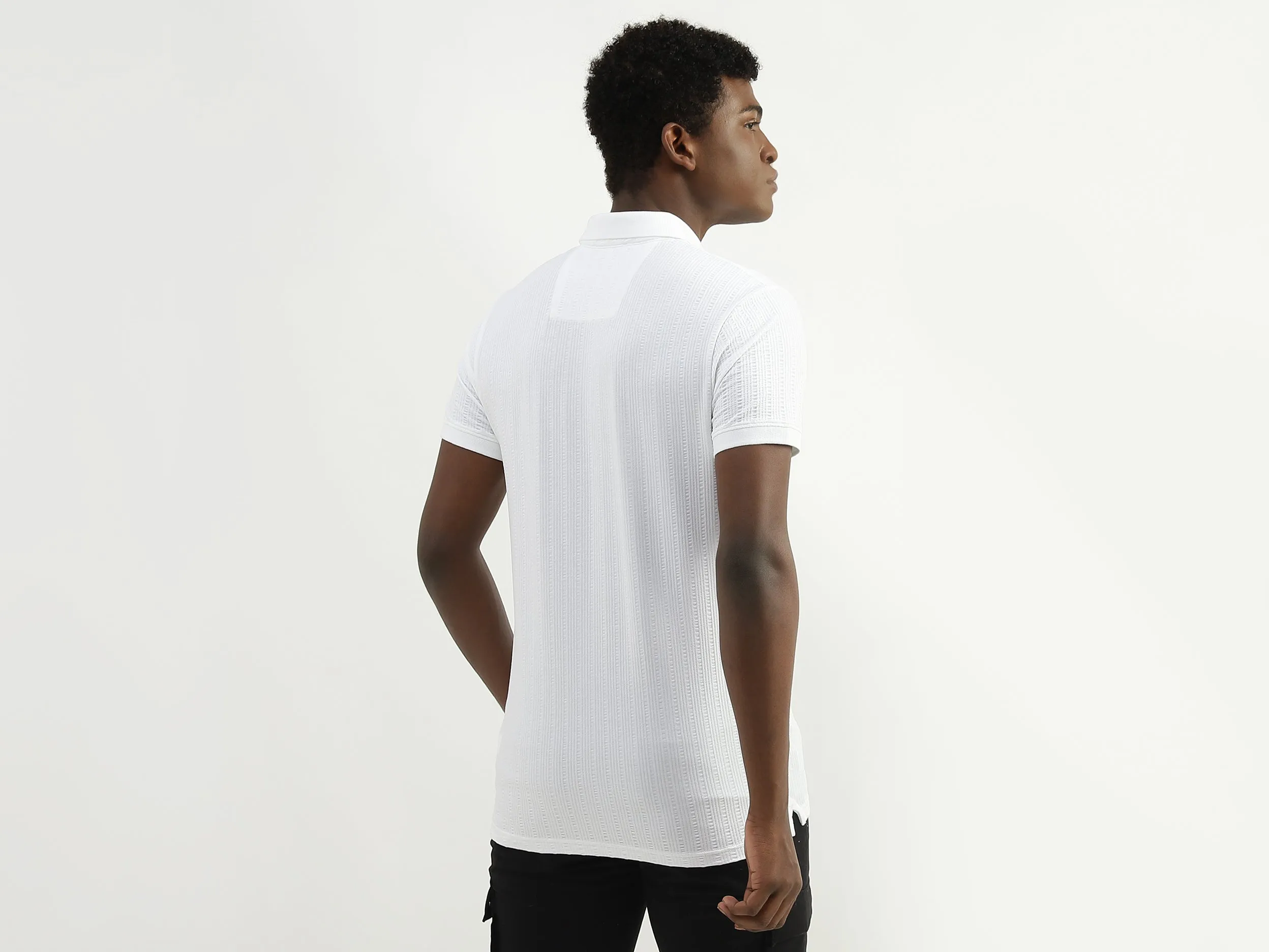 Cotton Solid Polo Collar Mens T-shirts