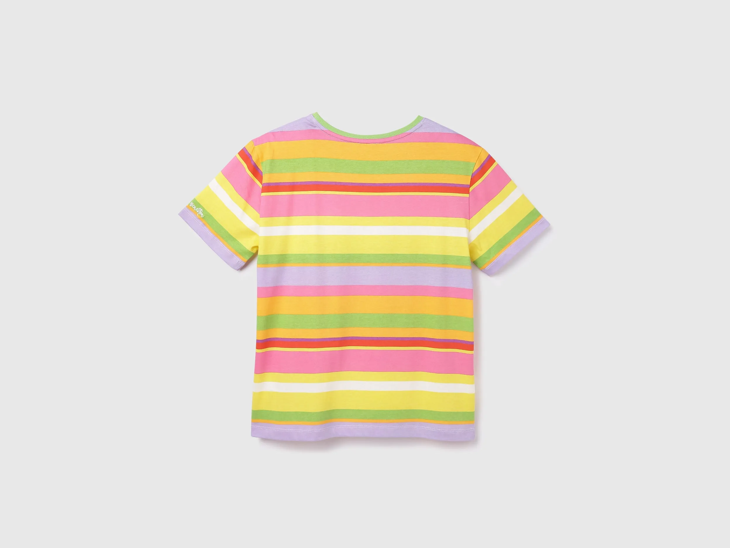 Cotton Striped Round Neck Women T-shirts