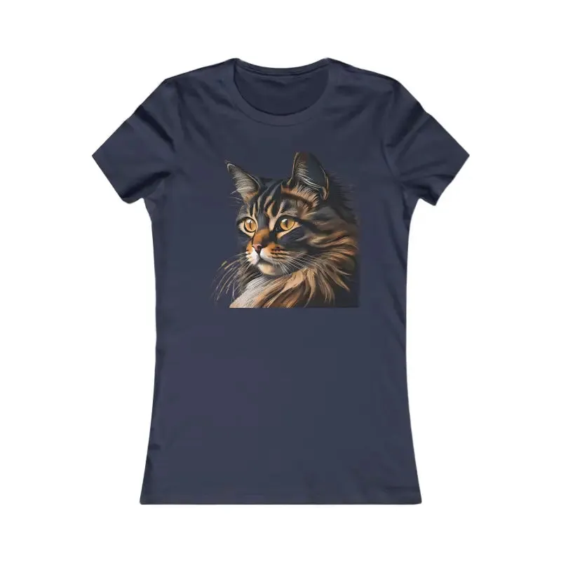 Cozy Cat Womens Favorite Tee for Feline Lovers