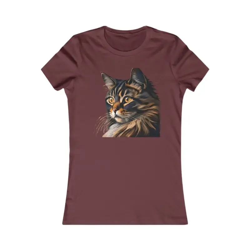 Cozy Cat Womens Favorite Tee for Feline Lovers