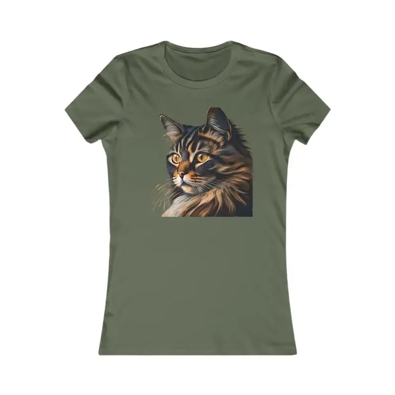 Cozy Cat Womens Favorite Tee for Feline Lovers