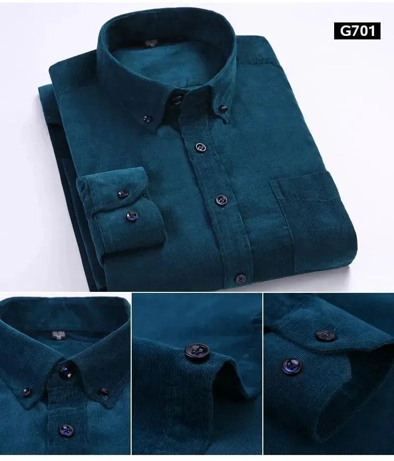 Cozy Men’s Corduroy Winter Shirts