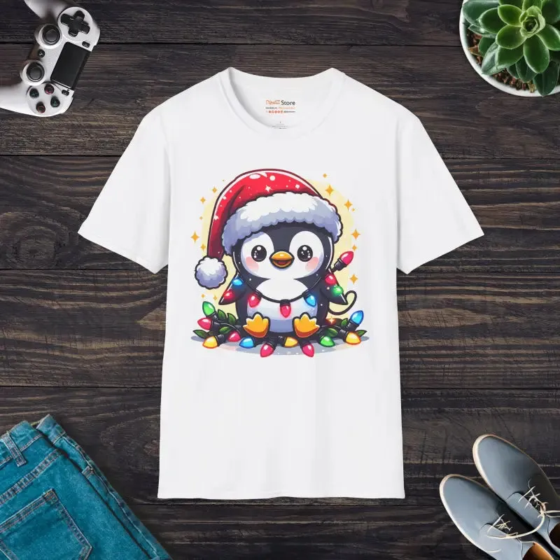 Cozy Santa Penguin t Shirt for Festive Fun
