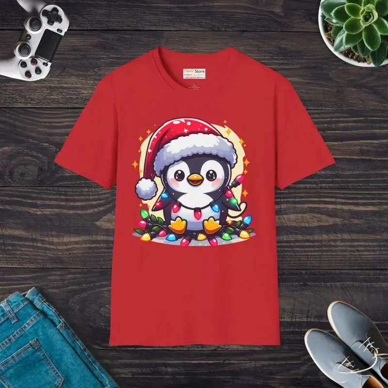 Cozy Santa Penguin t Shirt for Festive Fun