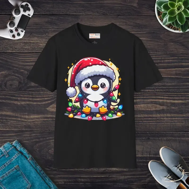 Cozy Santa Penguin t Shirt for Festive Fun