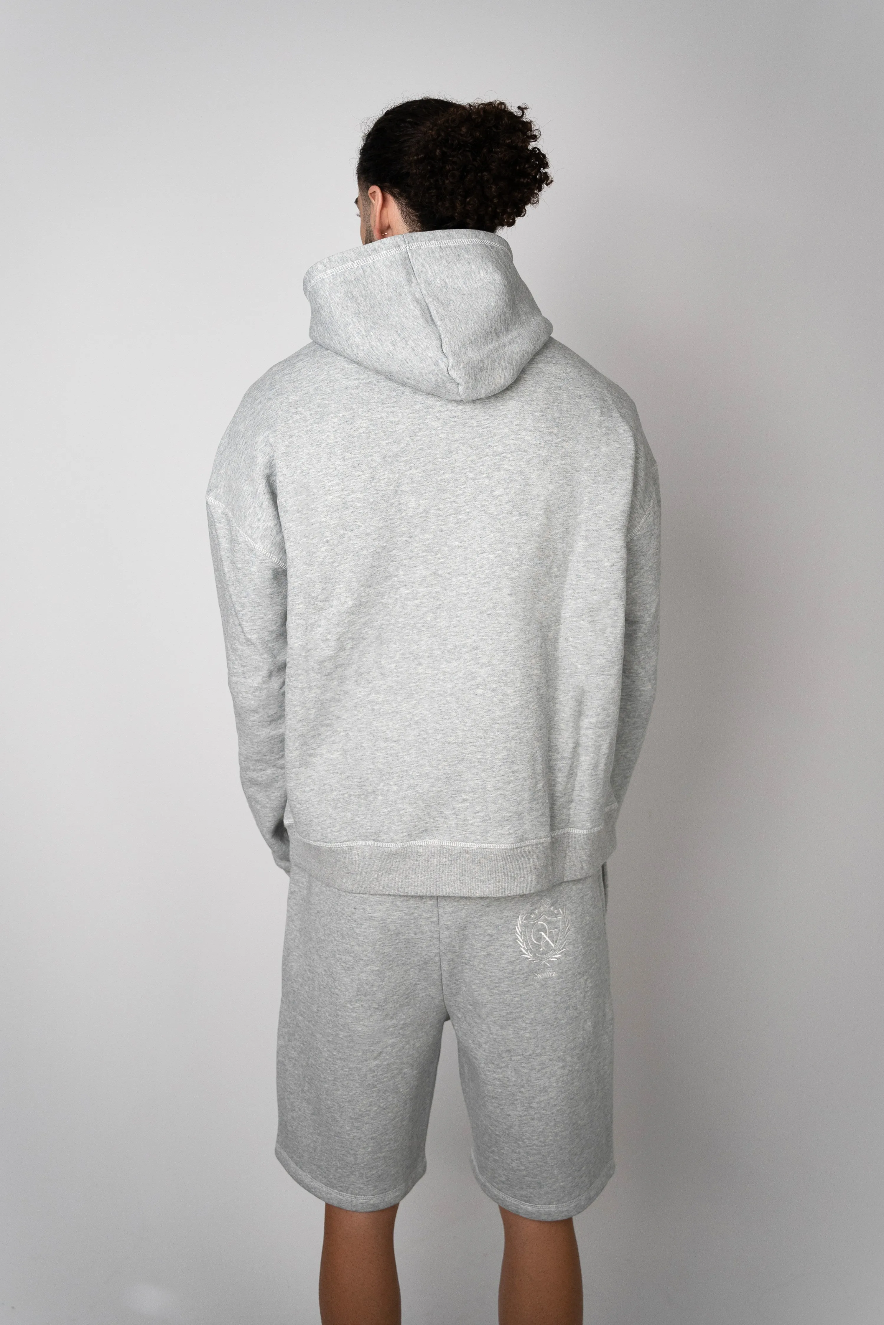Crest Stitch Hoodie - Grey