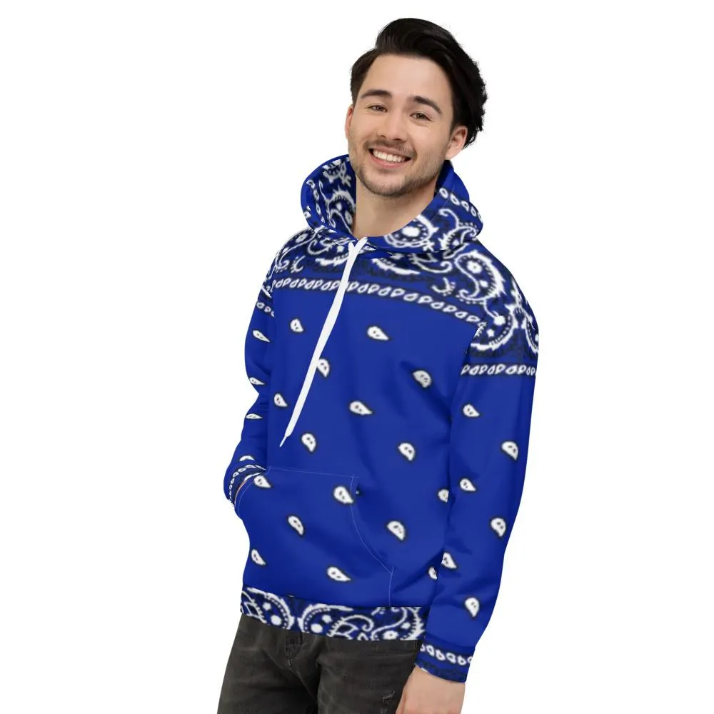 Crip Cuz Blue Bandana Hoodie