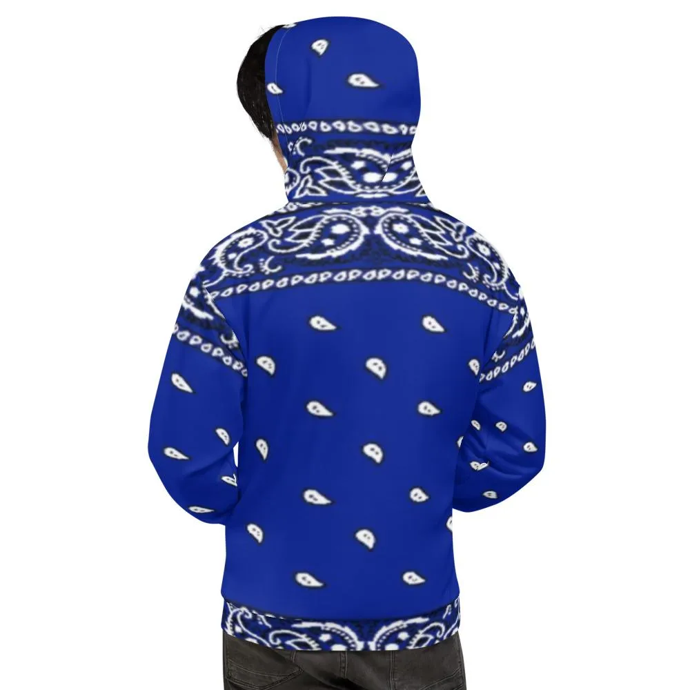 Crip Cuz Blue Bandana Hoodie
