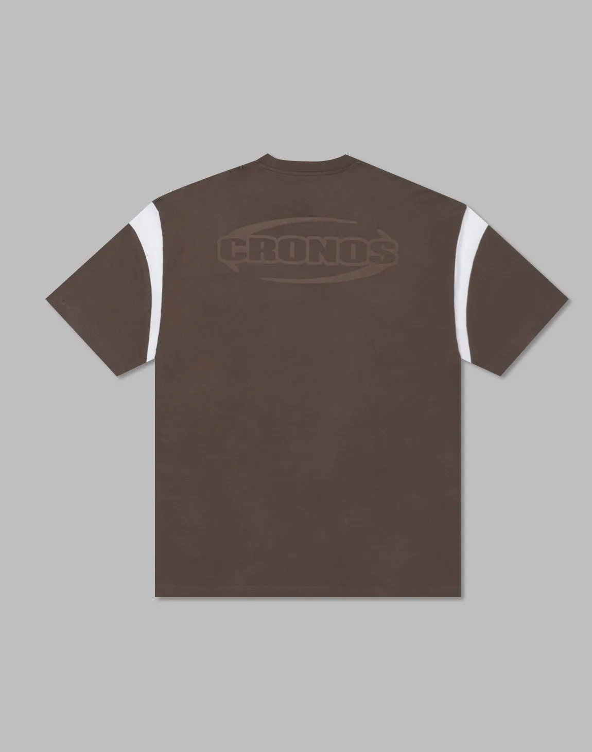 CRONOS Elliptical logoT-shirts【BROWN】