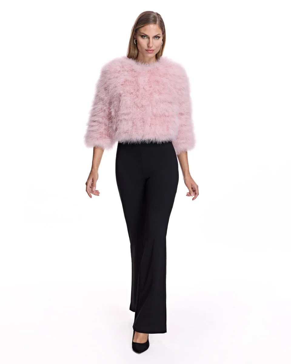 Cropped Feather Bolero